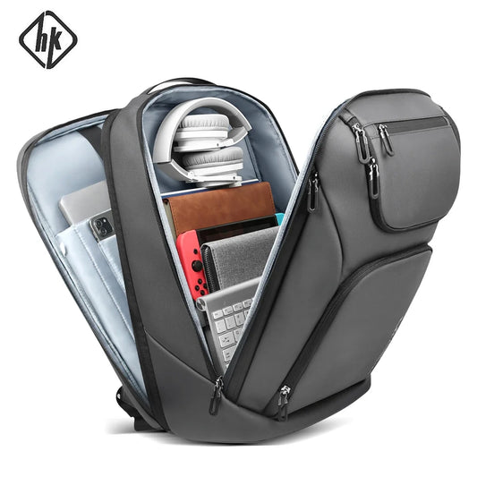 Sac à dos pour ordinateur portable ouvert montrant le compartiment rembourré dédié